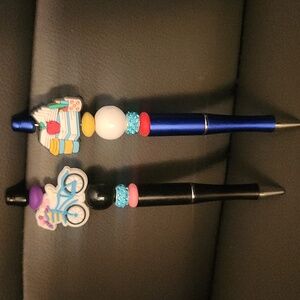 Bike and Teacher Theme Beaded Pens